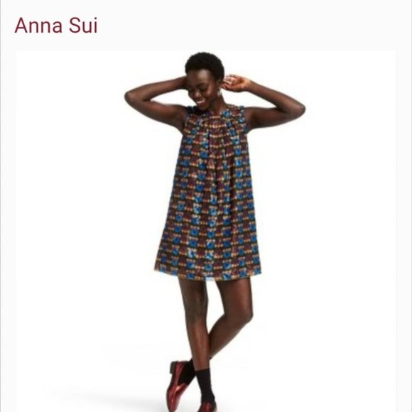 ANNA SUI for Target | Metallic Shimmer ✨️ Shift Mini Dress ~ Gossip Girl - Picture 9 of 11